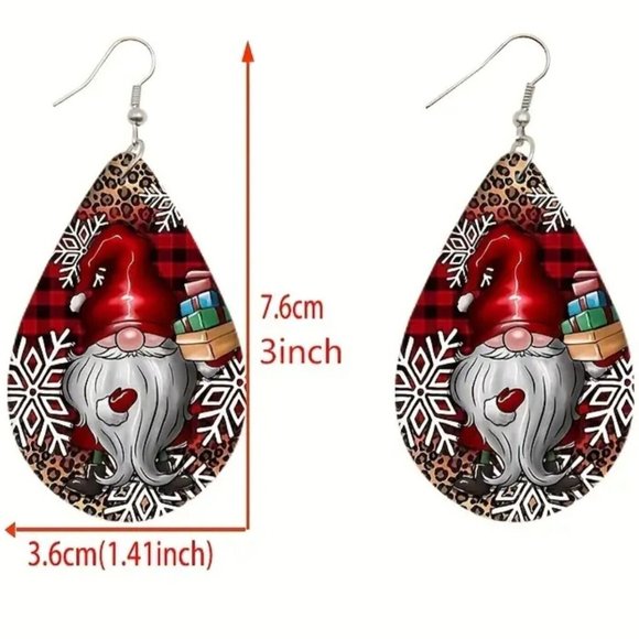 3/$12~Christmas Gnome Earrings - Picture 2 of 2
